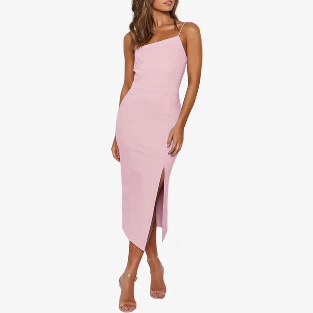 Baby Pink Midi Dress